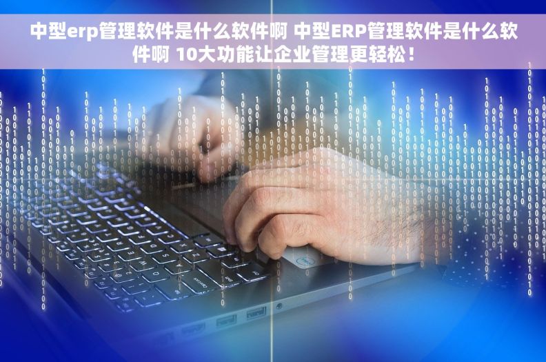 中型erp管理软件是什么软件啊 中型ERP管理软件是什么软件啊 10大功能让企业管理更轻松！