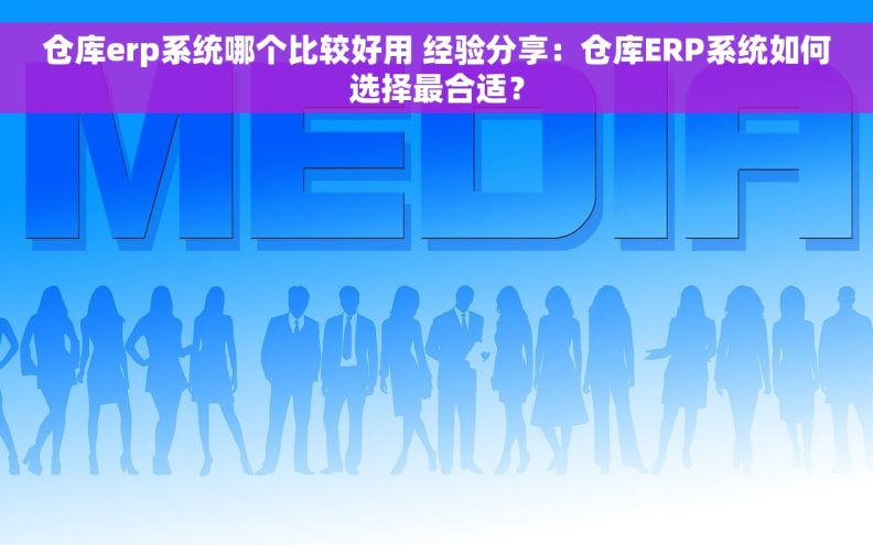 仓库erp系统哪个比较好用 经验分享：仓库ERP系统如何选择最合适？