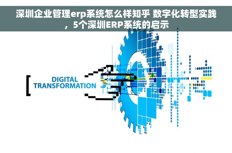 深圳企业管理erp系统怎么样知乎 数字化转型实践，5个深圳ERP系统的启示