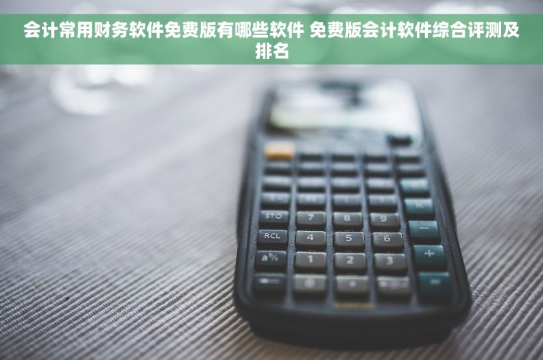 会计常用财务软件免费版有哪些软件 免费版会计软件综合评测及排名