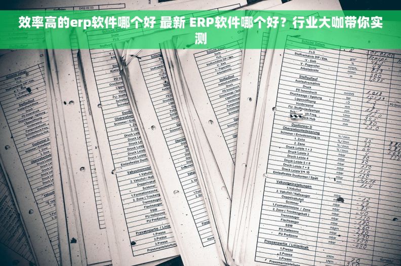 效率高的erp软件哪个好 最新 ERP软件哪个好？行业大咖带你实测