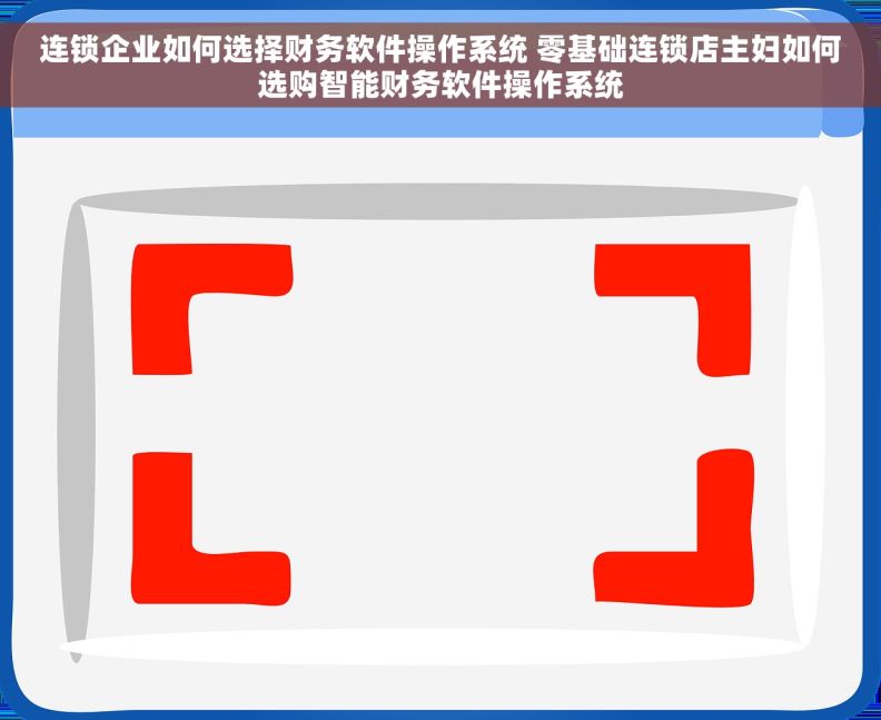 连锁企业如何选择财务软件操作系统 零基础连锁店主妇如何选购智能财务软件操作系统