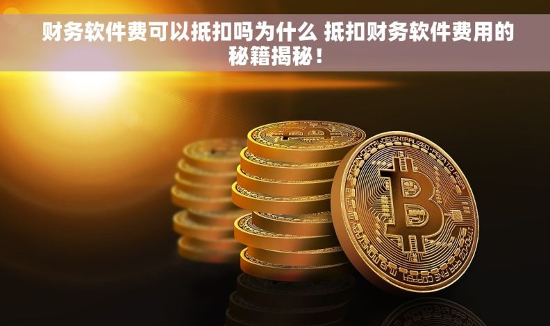  财务软件费可以抵扣吗为什么 抵扣财务软件费用的秘籍揭秘！