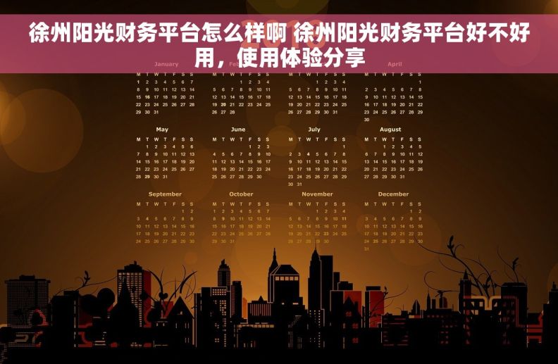 徐州阳光财务平台怎么样啊 徐州阳光财务平台好不好用，使用体验分享