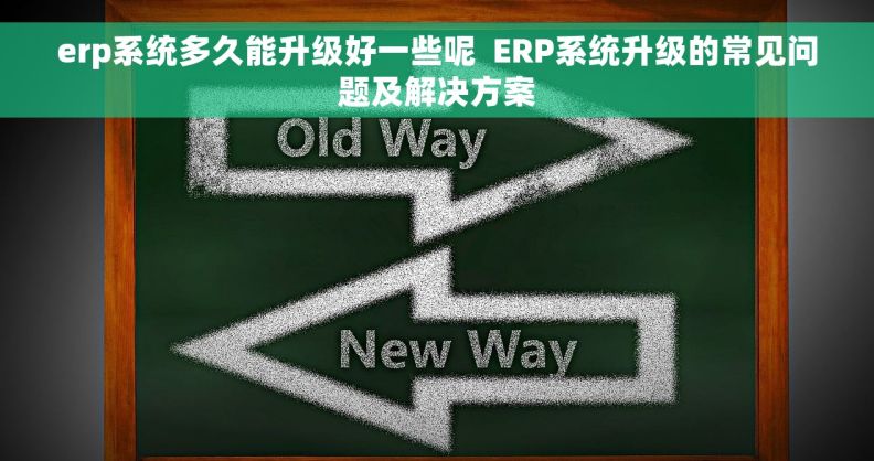 erp系统多久能升级好一些呢  ERP系统升级的常见问题及解决方案