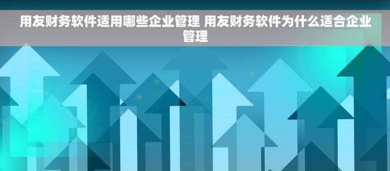 用友财务软件适用哪些企业管理 用友财务软件为什么适合企业管理