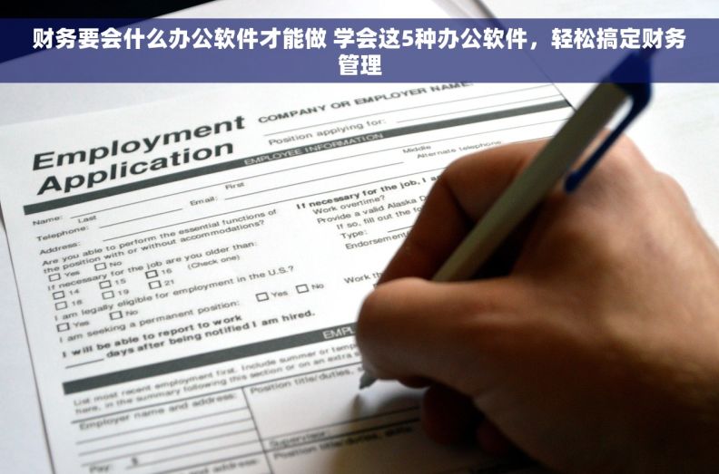 财务要会什么办公软件才能做 学会这5种办公软件，轻松搞定财务管理