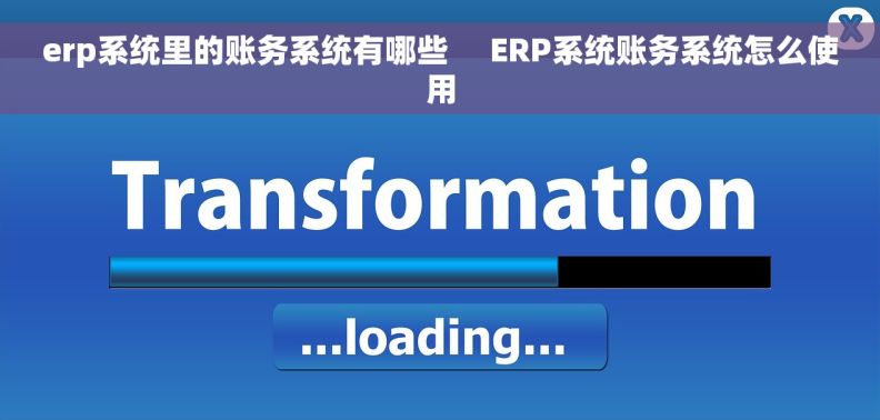 erp系统里的账务系统有哪些     ERP系统账务系统怎么使用