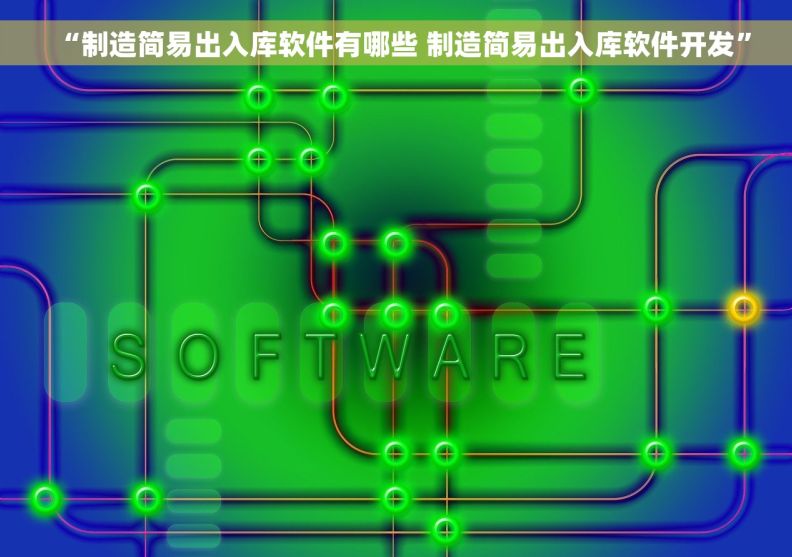 “制造简易出入库软件有哪些 制造简易出入库软件开发”