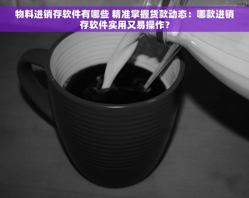 物料进销存软件有哪些 精准掌握货款动态：哪款进销存软件实用又易操作？