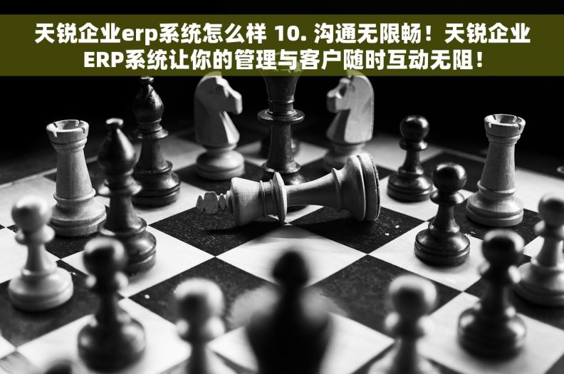 天锐企业erp系统怎么样 10. 沟通无限畅！天锐企业ERP系统让你的管理与客户随时互动无阻！