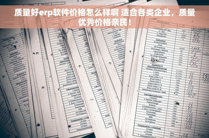 质量好erp软件价格怎么样啊 适合各类企业，质量优秀价格亲民！