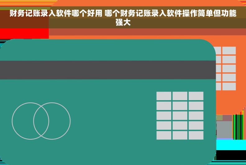 财务记账录入软件哪个好用 哪个财务记账录入软件操作简单但功能强大