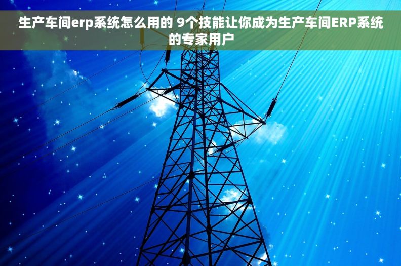 生产车间erp系统怎么用的 9个技能让你成为生产车间ERP系统的专家用户