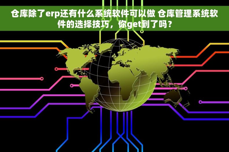 仓库除了erp还有什么系统软件可以做 仓库管理系统软件的选择技巧，你get到了吗？