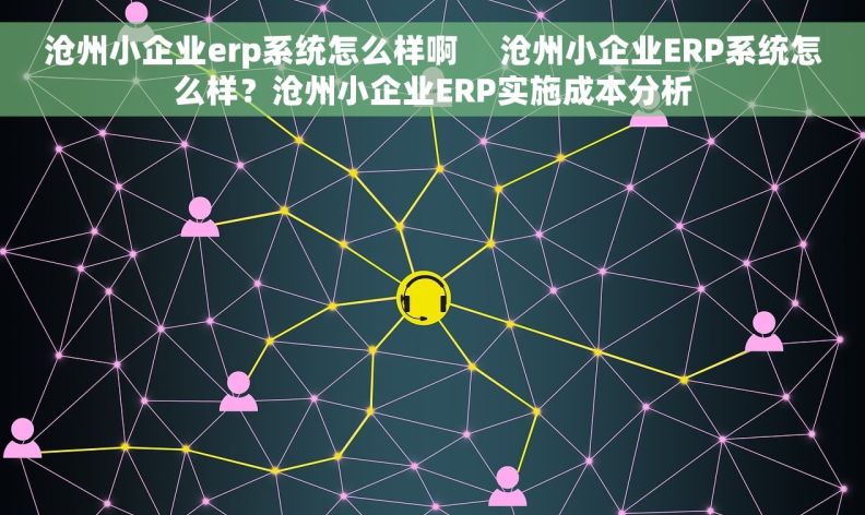 沧州小企业erp系统怎么样啊     沧州小企业ERP系统怎么样？沧州小企业ERP实施成本分析