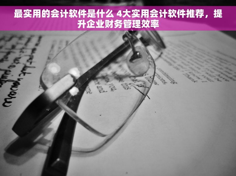 最实用的会计软件是什么 4大实用会计软件推荐，提升企业财务管理效率