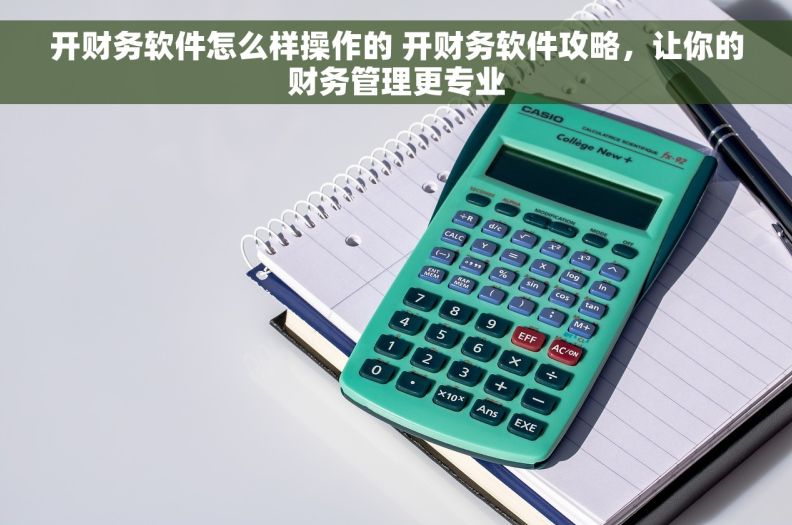 开财务软件怎么样操作的 开财务软件攻略，让你的财务管理更专业