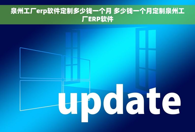 泉州工厂erp软件定制多少钱一个月 多少钱一个月定制泉州工厂ERP软件