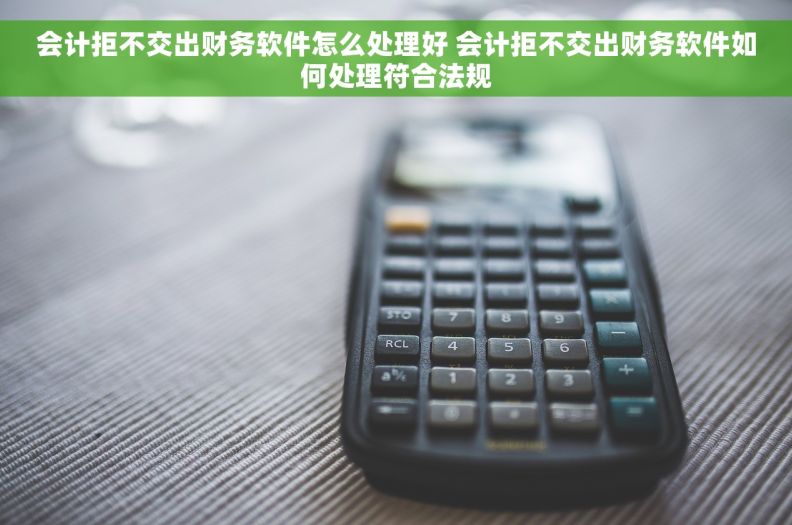 会计拒不交出财务软件怎么处理好 会计拒不交出财务软件如何处理符合法规