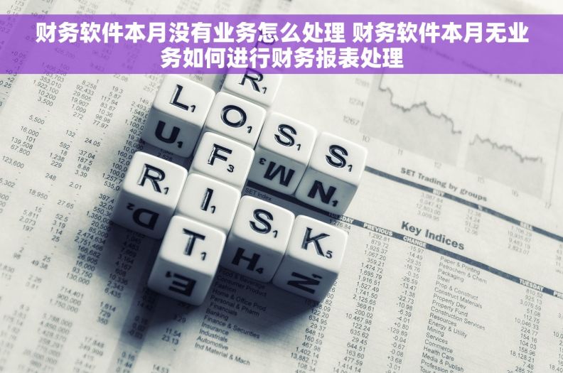 财务软件本月没有业务怎么处理 财务软件本月无业务如何进行财务报表处理