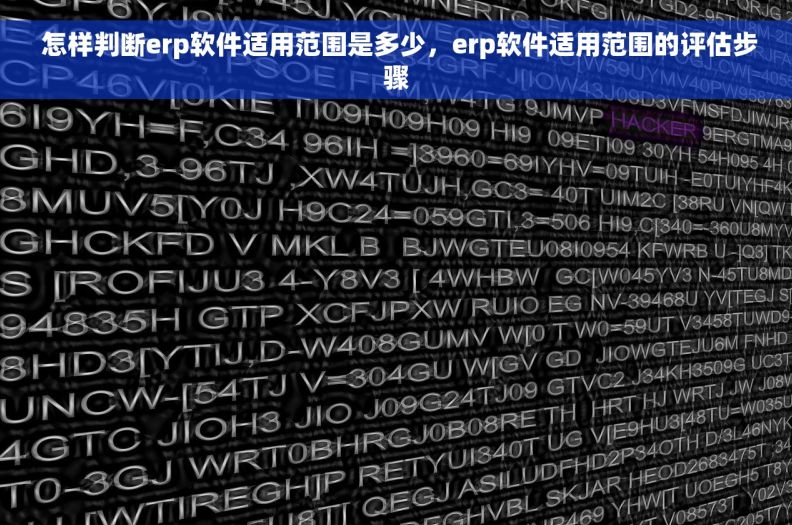  怎样判断erp软件适用范围是多少，erp软件适用范围的评估步骤