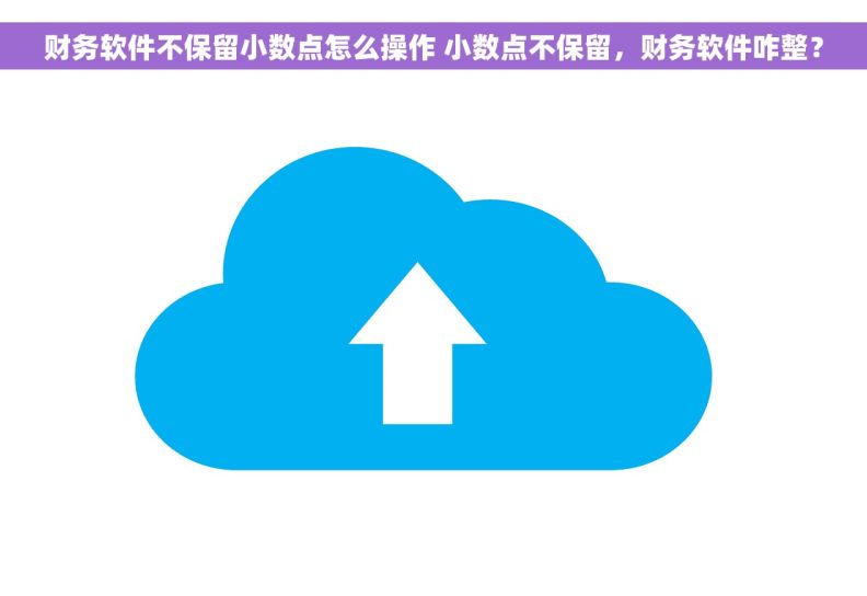 财务软件不保留小数点怎么操作 小数点不保留，财务软件咋整？