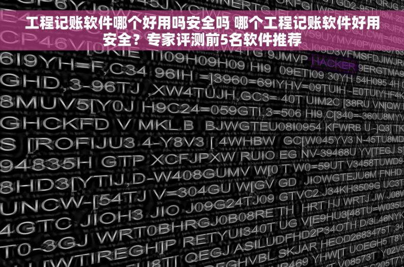 工程记账软件哪个好用吗安全吗 哪个工程记账软件好用安全？专家评测前5名软件推荐