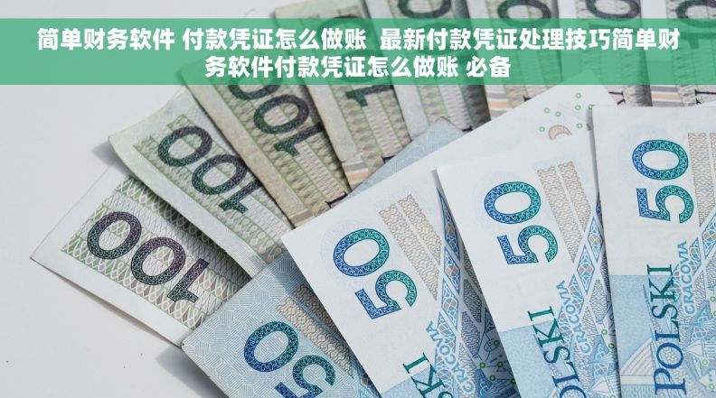 简单财务软件 付款凭证怎么做账  最新付款凭证处理技巧简单财务软件付款凭证怎么做账 必备