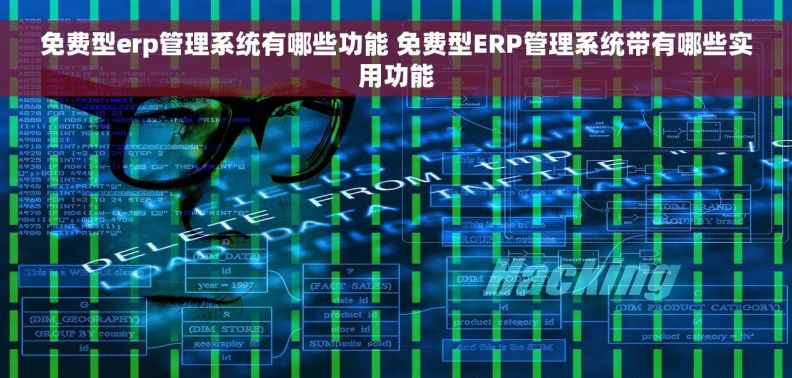 免费型erp管理系统有哪些功能 免费型ERP管理系统带有哪些实用功能