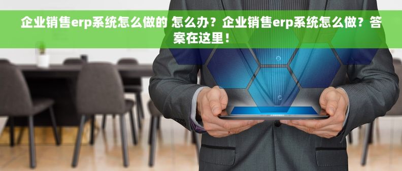 企业销售erp系统怎么做的 怎么办？企业销售erp系统怎么做？答案在这里！