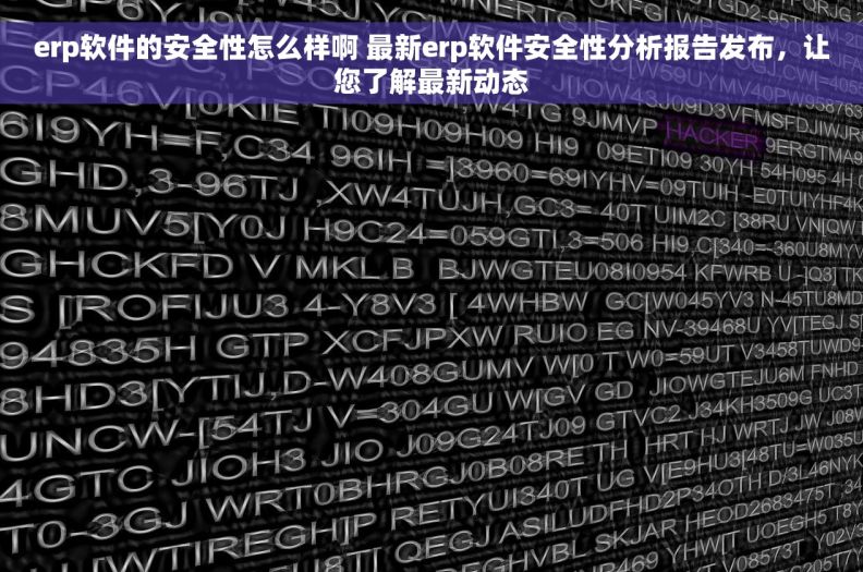 erp软件的安全性怎么样啊 	最新erp软件安全性分析报告发布，让您了解最新动态