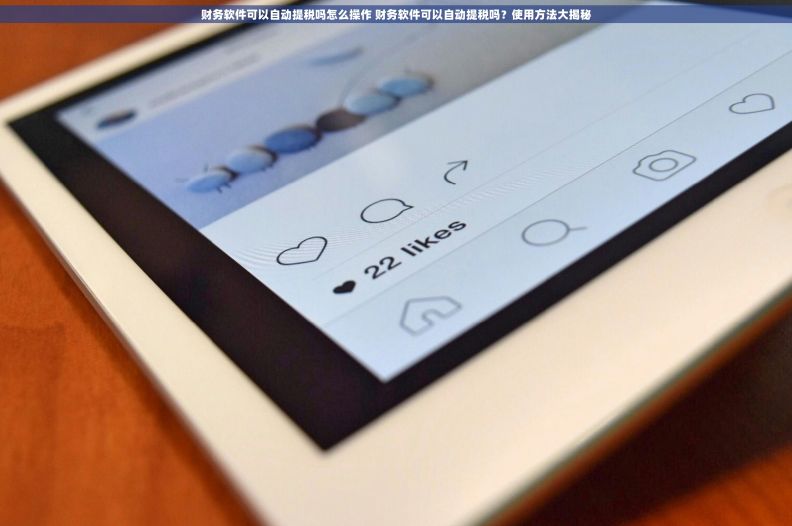 财务软件可以自动提税吗怎么操作 财务软件可以自动提税吗？使用方法大揭秘