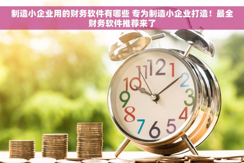 制造小企业用的财务软件有哪些 专为制造小企业打造！最全财务软件推荐来了