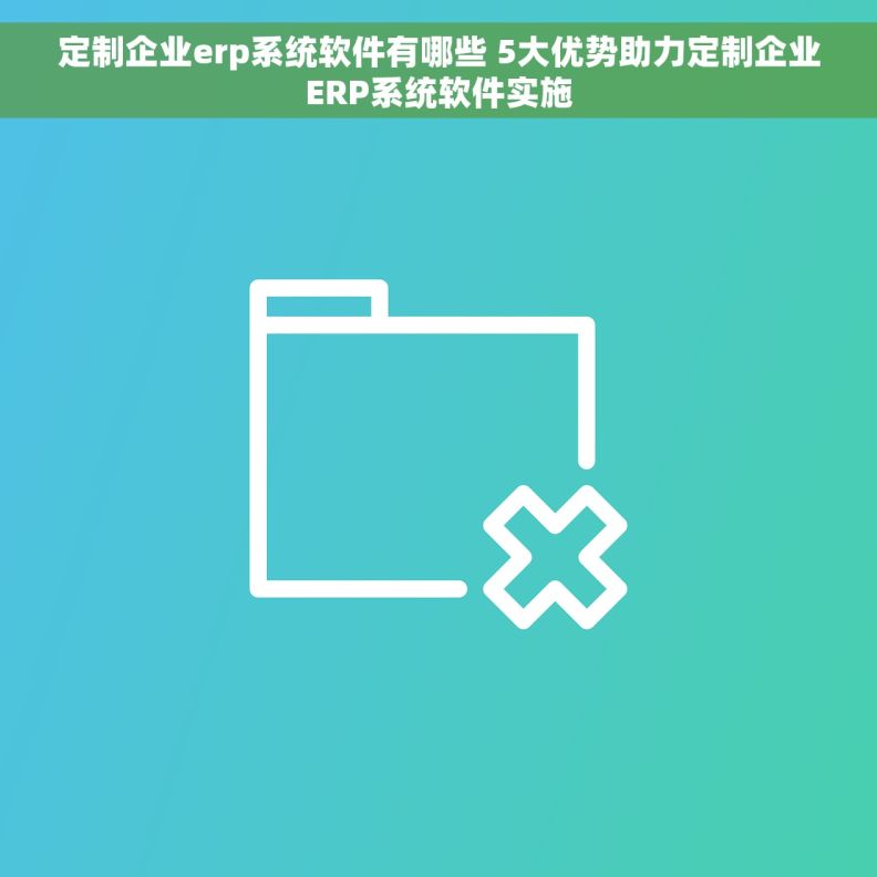 定制企业erp系统软件有哪些 5大优势助力定制企业ERP系统软件实施